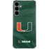 University of Miami Green Jersey Galaxy S24 Plus Clear Case
